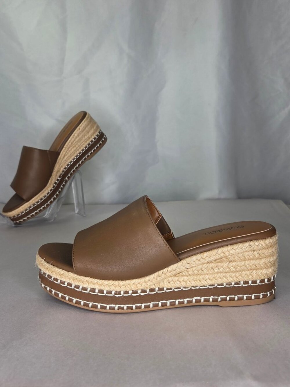 Style & Co Hayess Wedge Cushioned Sandals - Bison, Size: 6.5 M
